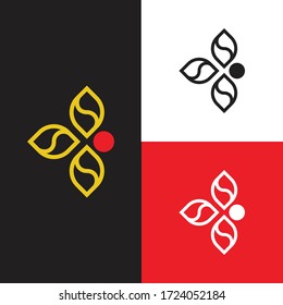 Diseño de la naturaleza del logotipo Plano mínimo 