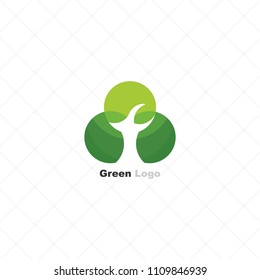 logo nature Green Abstract design. eco concept for business brand. vector EPS10. on white background.