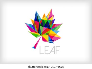 naturaleza del logotipo - icono creativo abstracto de hoja - vector