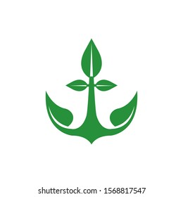 logo nature leaf harbour icon travel design