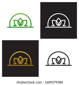 logo nature, line style. simple and elegant.