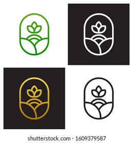 logo nature, line style. simple and elegant.