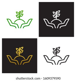 logo nature, line style. simple and elegant.