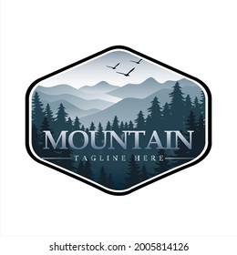 Logo Nature, Mountain vector illustration