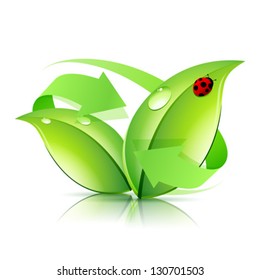 Logo Nature Recycle With Arrow And Ladybird
