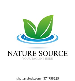 Logo Nature Source Icon Element Template Design Logos