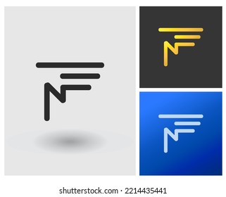 Logo NE diseño moderno de monograma