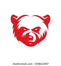 Logo Negative Space Bear Head Stock Vector (Royalty Free) 1598613397 ...