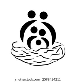 logo, nest, family, friend, symbol, icon, bird, 