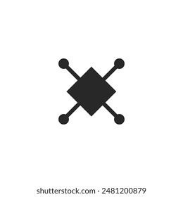 Logo network unique design with blank background