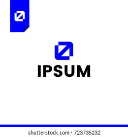Logo new series. Modern mark. Blue color