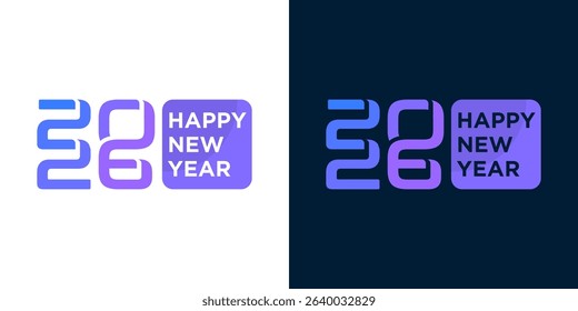 logo for the new year 2026, with a simple and interconnected number concept