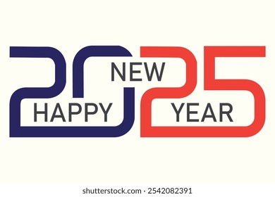 Un logotipo para un nuevo año con un logotipo rojo y azul.