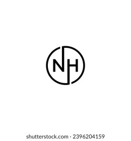 Logotipo nh inicial nh intermediarios nobles invirtiendo