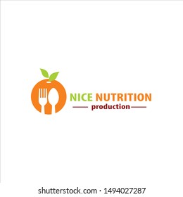 logo nice nutrition,  vektor, simple,fruit