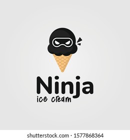 Logo Ninja Ice Cream Template Design