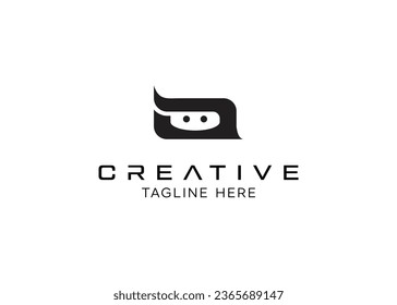  logo ninja simple vector logo design