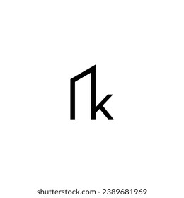 Logo nk initial nk design network company Comerci public