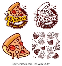 logo, Noddle plate, hot, bar, fire, lettering, splash, logotype design. Hand drawn vector illustration