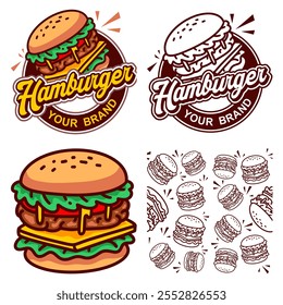 logo, Noddle plate, hot, bar, fire, lettering, splash, logotype design. Hand drawn vector illustration