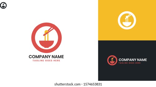 Logo Noodle - All elements on this template are editable with vector software.