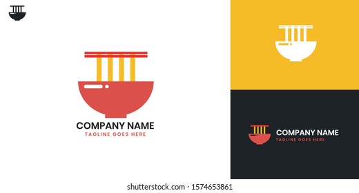 Logo Noodle - All elements on this template are editable with vector software.