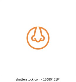 vector de plantilla de icono de nariz de logotipo
