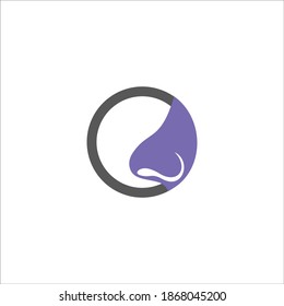 logo nose icon templet vector
