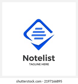 logo note with check symbol for business and other company