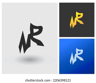 Logo NR Letter shape initial for company