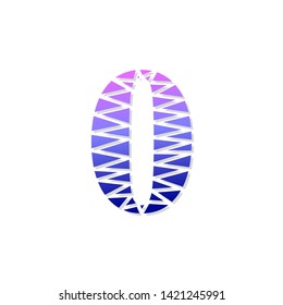 Logo number 0 vector. Abstract logo number