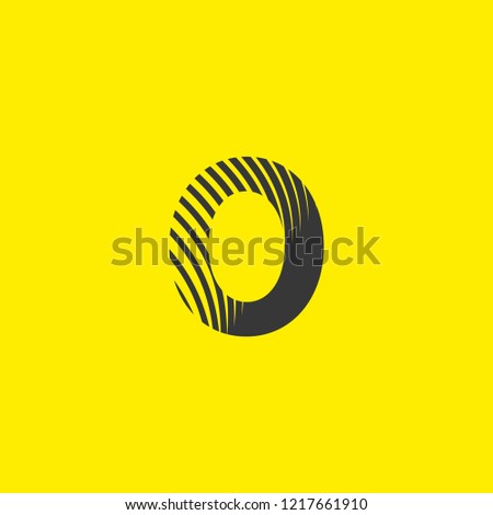 logo number 0 zero, transformation of editable vector lines