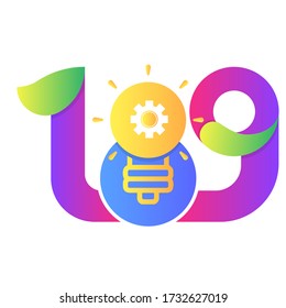 Ilustración vectorial número de logotipo 189