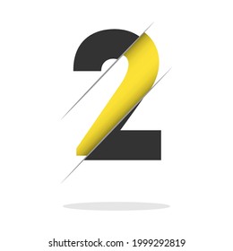 Logo number 2 company vector design template.