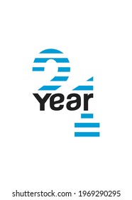 The logo is the number 21 and the year