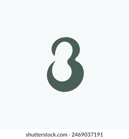 Logo number 3 unique design with blank background