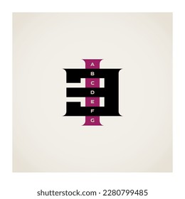 Logo con el número 31 y una palabra vertical de siete letras.