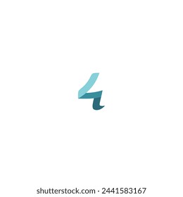logo from number of 4, modern, iconic