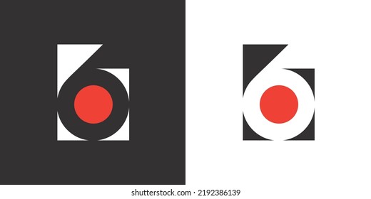 Logo number 6 9 six nine minimalism geometric lines. six nine icon