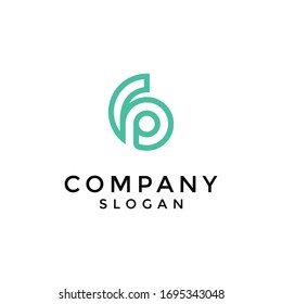 the logo number 6 or the letter G combined with the letter P. editable and easy to custom