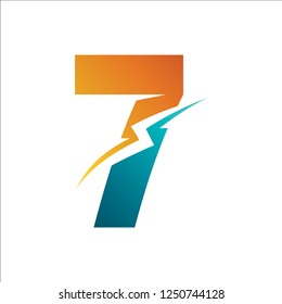 Logo number 7 with lightning variations
