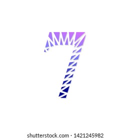 Logo number 7 vector. Abstract logo number