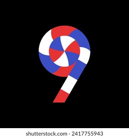 The logo is the number 9. Unique an elegant.