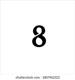logo number eight with minimal concept design