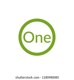 Logo with number one, can be used in web design or print