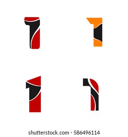 Logo number one company vector design template