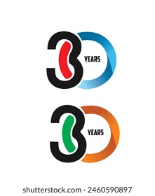 logo number vector and illustration anniversary for download 