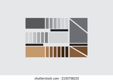LOGO NUMBERS 21 GRAY AND BROWN BACKGROUND COLORS. VECTOR TEMPLATES