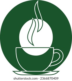 Logo of an O with a cup inside, O logo with a cup, typography.