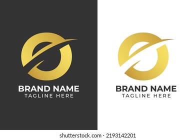 logo o gold Modern template design 